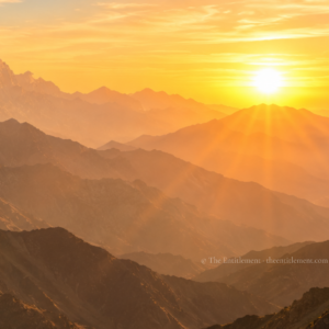 Brilliant Sun Over Mountains-Quality Fine Art